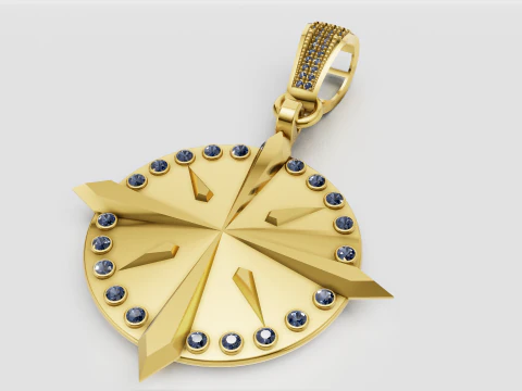 Compass pendant 3D Print Model