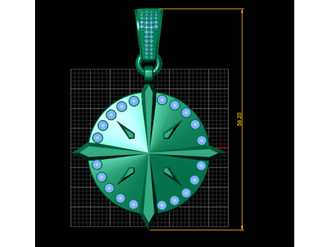 Compass pendant 3D 프린트 모델