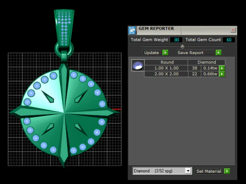 Compass pendant 3D Print Model