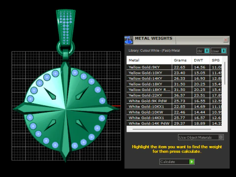 Compass pendant 3D Print Model