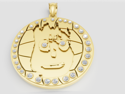 World map pendant 3D 프린트 모델