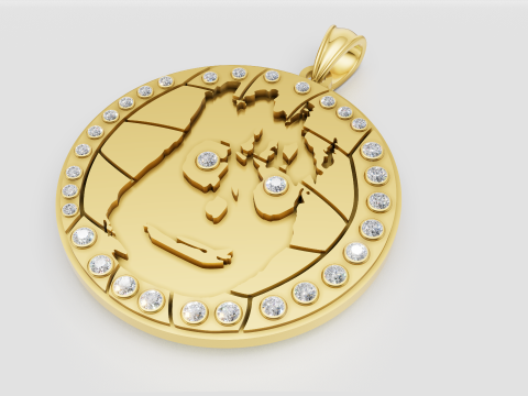 World map pendant 3D Print Model