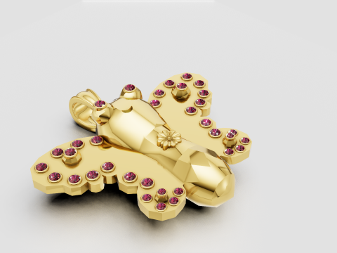 Butterfly pendant 3D Print Model
