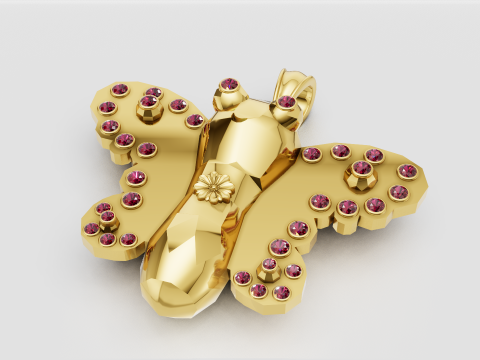 Butterfly pendant 3D Print Model