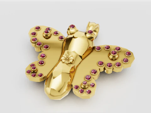 Butterfly pendant 3D Print Model
