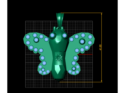 Butterfly pendant 3D Print Model