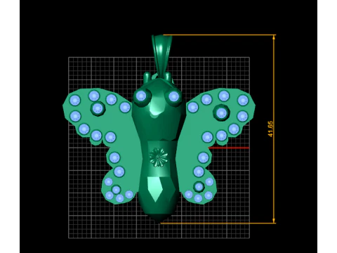Butterfly pendant 3D Print Model