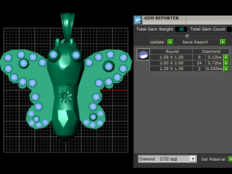 Butterfly pendant 3D Print Model