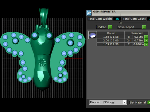 Butterfly pendant 3D Print Model