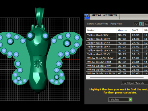 Butterfly pendant 3D Print Model