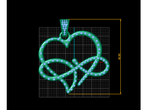 Infinity heart pendant 3D Baskı Modeli