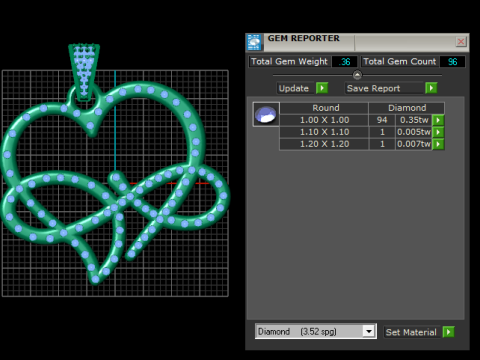 Infinity heart pendant 3D Baskı Modeli