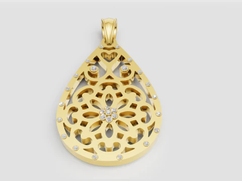 ティアドロップペンダント 3Dプリントモデル