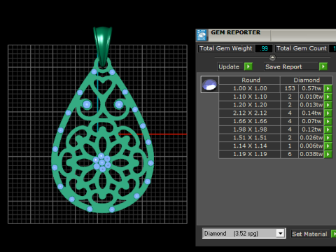Teardrop pendant 3D Принт Модель