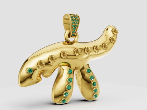 Gecko pendant Modèles 3D en vedette