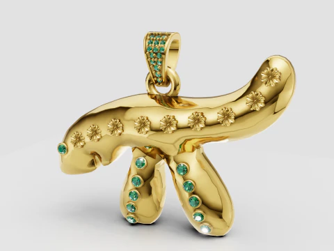 Gecko pendant 3D Print Model