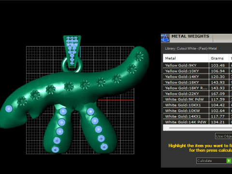 Gecko pendant 3D Print Model