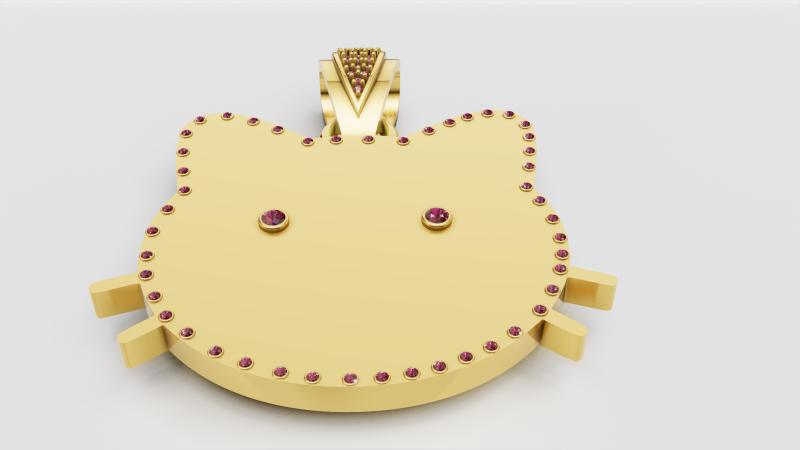 Hello kitty pendant Modelo de impresión 3D .c4d .max .obj .3ds .fbx .stl .blend