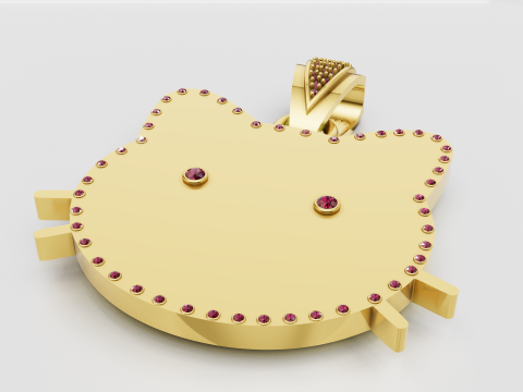 Hello kitty pendant Modelo de impresión 3D