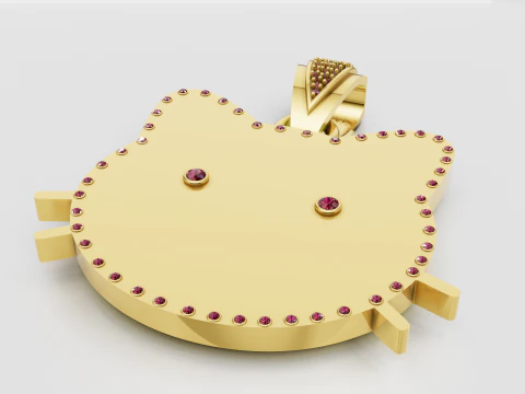Hello kitty pendant 3D Print Model