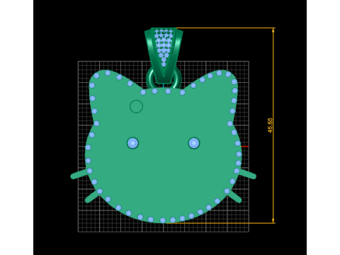 Hello kitty pendant Modelo de impresión 3D