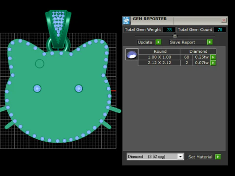 Hello kitty pendant 3D Print Model