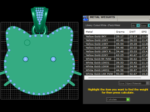 Hello kitty pendant Modelo de impresión 3D