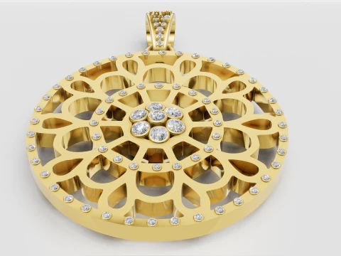 Pingente mandala Modelo de Impressão 3D