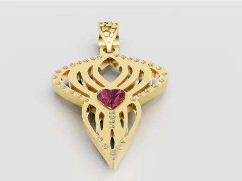 叶子吊坠 3D 打印模型