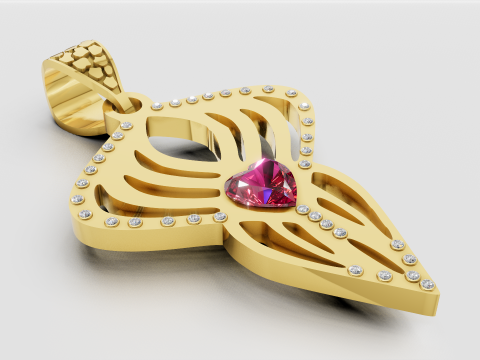 Leaf pendant 3D 프린트 모델