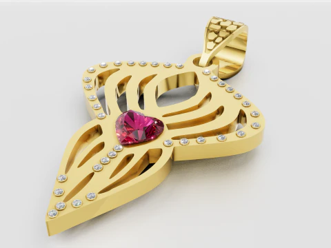 Leaf pendant 3D Print Model