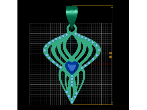 Leaf pendant 3D 프린트 모델
