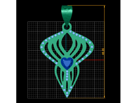 Leaf pendant 3D Print Model
