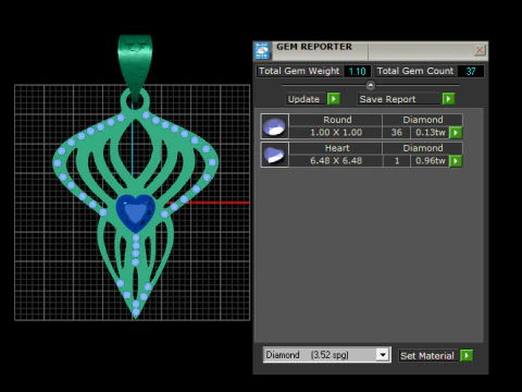 Leaf pendant 3D Print Model