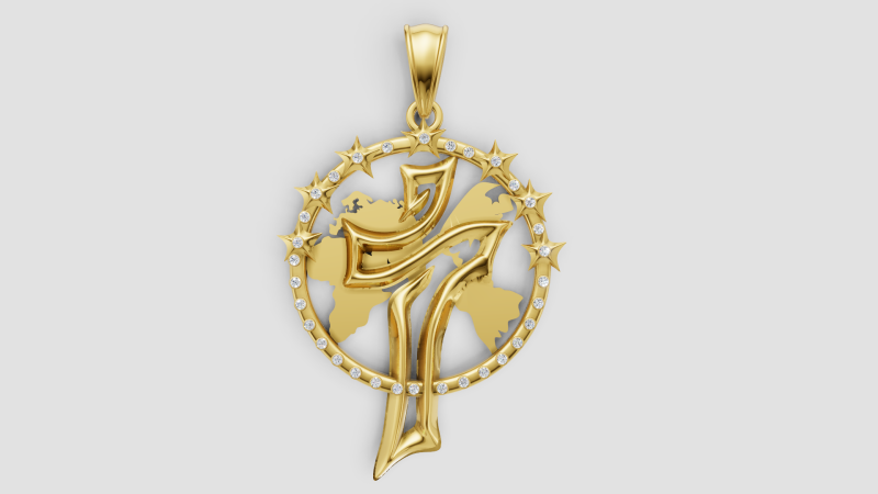 Christian pendant 3D 프린트 모델 .c4d .max .obj .3ds .fbx .stl .blend 