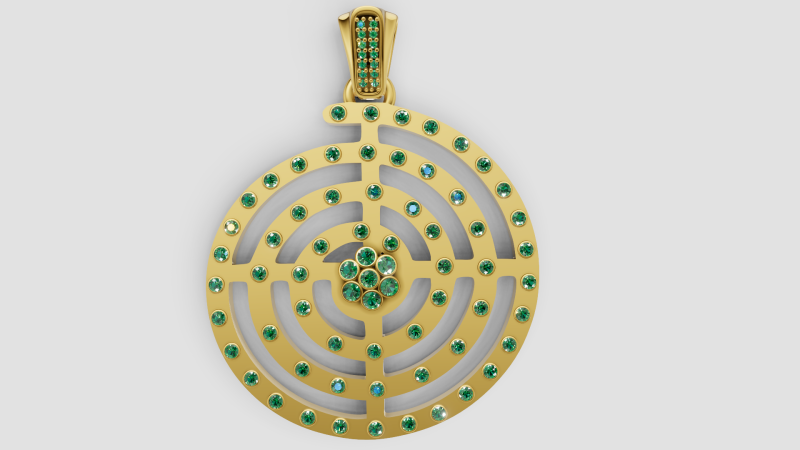 Labyrinth pendant Modello di stampa 3D .c4d .max .obj .3ds .fbx .stl .blend