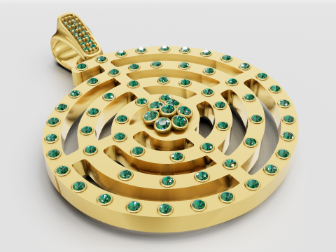 Labyrinth pendant Modello di stampa 3D