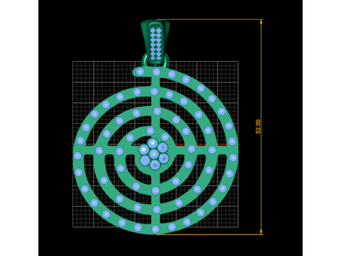 Labyrinth pendant Modello di stampa 3D