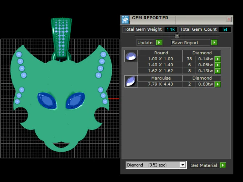Cat head pendant 3D Print Model