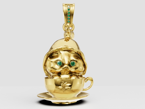 Teacup pendant 3D Druckmodell