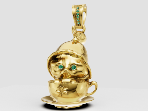 Teacup pendant 3D 打印模型