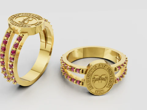 University ring 3D Print Model