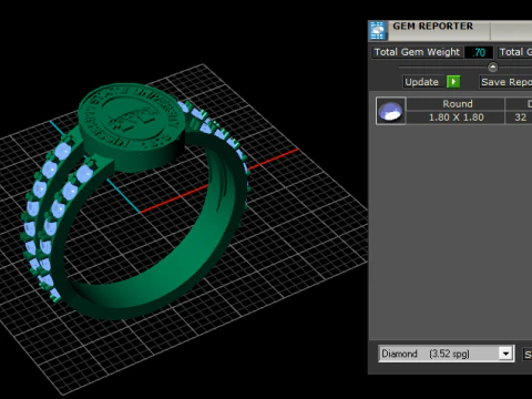 University ring 3D Print Model