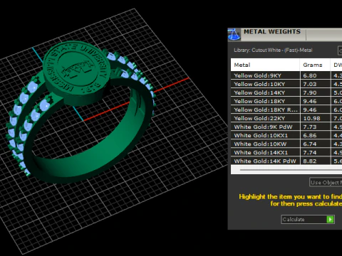 University ring 3D Print Model