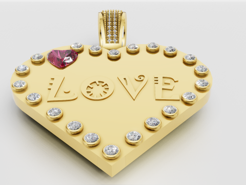 Love pendant 3D Print Model