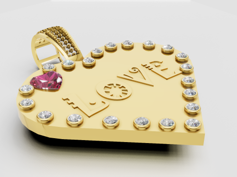 Love pendant 3D 打印模型
