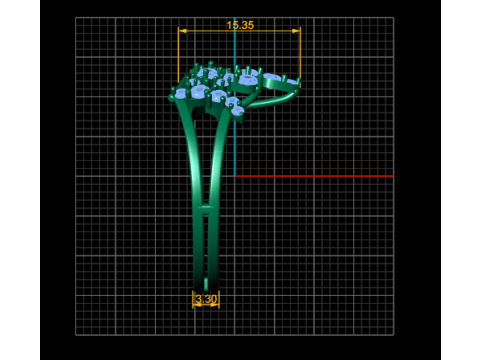 Princess crown ring Modèles 3D en vedette