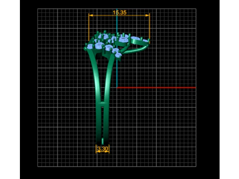 Princess crown ring 3D Print Model