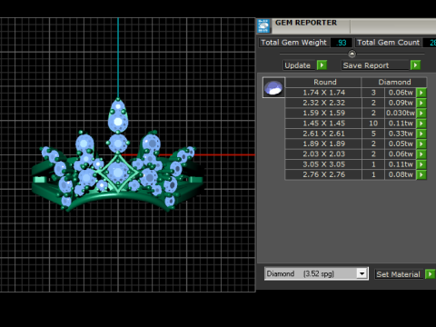 Princess crown ring Modèles 3D en vedette
