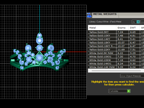 Princess crown ring Modèles 3D en vedette